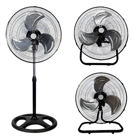 Ventilador De Pedestal 18 3en1 Piso Pared Doble Rodamiento
