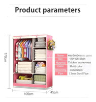 Closet Ropero Armable Portátil Organizador Recamara 2 Filas