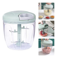 Procesador De Alimentos You 800w 4 Cuchillas Vidrio 2l Plata/verde Plata / Verde Marino