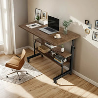 Casa Mesa Simple Elevable Dormitorio Escritorio Ordenador Marrón 60*40*75CM