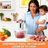 Procesador De Alimentos Inalámbrico 1l Vidrio 6000mah Usb-c