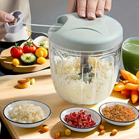 Procesador De Alimentos You 800w 4 Cuchillas Vidrio 2l Plata/verde Plata / Verde Marino