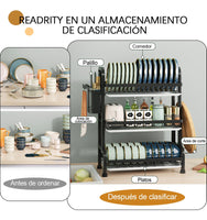 Escurridor De Cubierto 3 Niveles Con Soporte Cuchillo Audyde