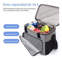 Lonchera Térmica Bolsa De Almuerzo 16l Gran Capacidad