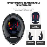 Casco Para Motocicleta Con Visor Protector Certificación Dot