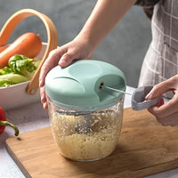 Procesador De Alimentos You 800w 4 Cuchillas Vidrio 2l Plata/verde Plata / Verde Marino