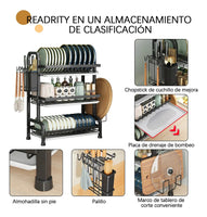 Escurridor De Cubierto 3 Niveles Con Soporte Cuchillo Audyde