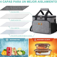 Lonchera Térmica Bolsa De Almuerzo 16l Gran Capacidad