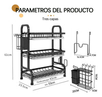 Escurridor De Cubierto 3 Niveles Con Soporte Cuchillo Audyde