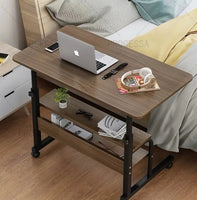 Casa Mesa Simple Elevable Dormitorio Escritorio Ordenador Marrón 60*40*75CM