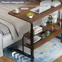 Casa Mesa Simple Elevable Dormitorio Escritorio Ordenador Marrón 60*40*75CM