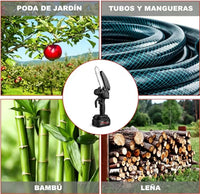 Motosierra Mini Inalámbrica 48V 6 Pulgadas con Doble Batería para Jardín