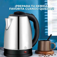 Tetera Cafetera Electrica 2l Acero Inoxidabl Color Plateado Plateado