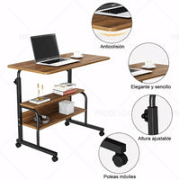 Casa Mesa Simple Elevable Dormitorio Escritorio Ordenador Marrón 60*40*75CM