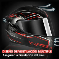 Casco Para Motocicleta Con Visor Protector Certificación Dot