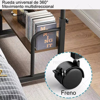 Casa Mesa Simple Elevable Dormitorio Escritorio Ordenador Marrón 60*40*75CM