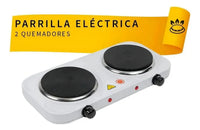 Parrilla Eléctrica Shop Inc 2 Hornallas Portátil Perillas Blanco