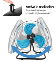 Ventilador De Pedestal 18 3en1 Piso Pared Doble Rodamiento