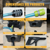 Lavadora de Alta Presión Portátil para Patio y Coches