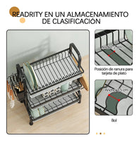Escurridor De Cubierto 3 Niveles Con Soporte Cuchillo Audyde