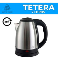 Tetera Cafetera Electrica 2l Acero Inoxidabl Color Plateado Plateado