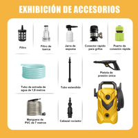 Lavadora de Alta Presión Portátil para Patio y Coches