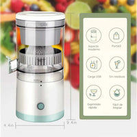 Exprimidor Jugos Eléctrico Recargable Naranjas Apto Para Frutas Y Verduras Blanco