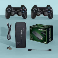 Consola Stick Retro 4K con más de 40000 juegos clásicos, 2 mandos inalámbricos