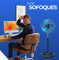 Ventilador De Pedestal 18 3en1 Piso Pared Doble Rodamiento